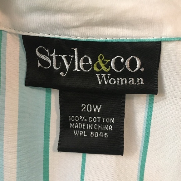 ❤️ Plus Size Style&Co - V neck button down blouse - Picture 7 of 7